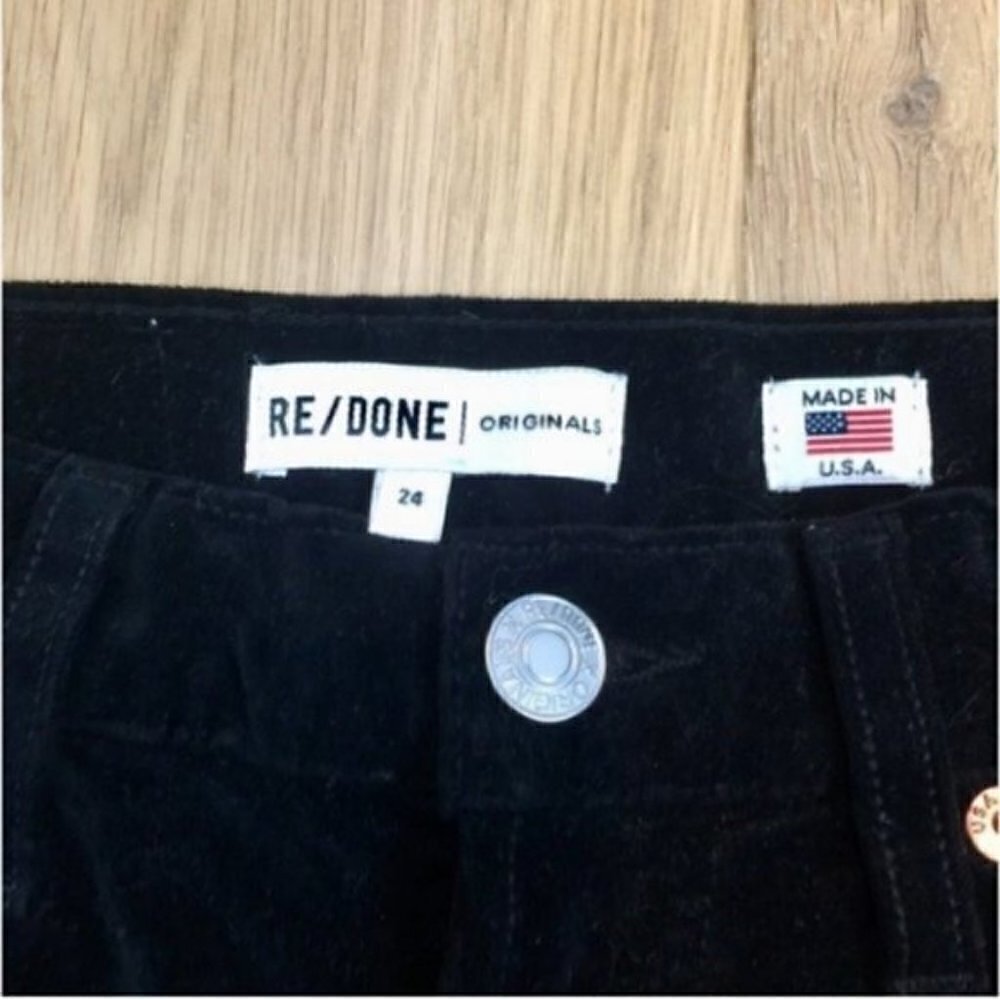 Re/Done Velvet High Waist Ankle Crop Jeans - Picture 4 of 8